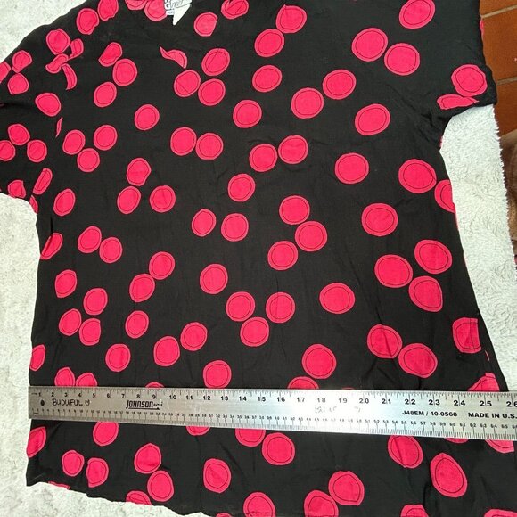 Harper Greer Womens Long Sleeve Tunic Top/Dress XS Black Red Polka Dots Casual - Picture 6 of 7